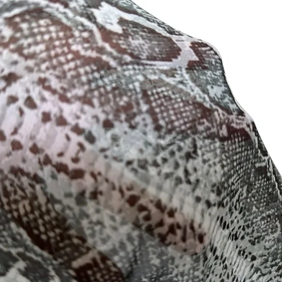 Show Me Your Mumu Women Sheer Snakeskin V Neck Maxi dress Sz Med Gray Sleeveless - Picture 7 of 9
